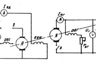 Электрическая схема двигателя постоянного тока с параллельным возбуждением